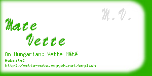 mate vette business card